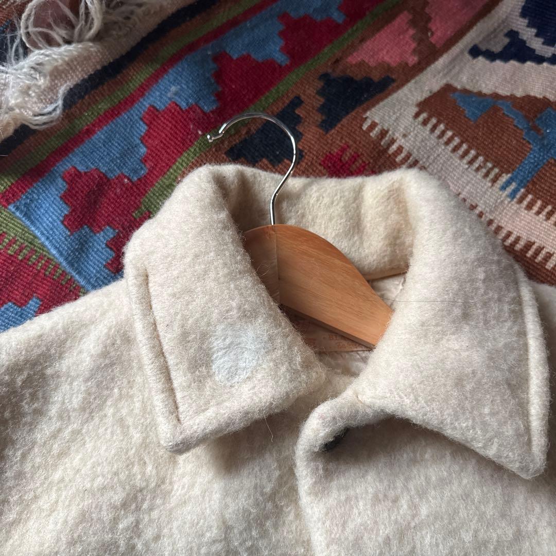 60's HUDSON'S BAY マルチボーダー ウール ブランケットコート