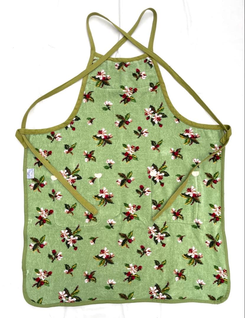 FEILER フェイラー エプロン お花柄 グリーン系