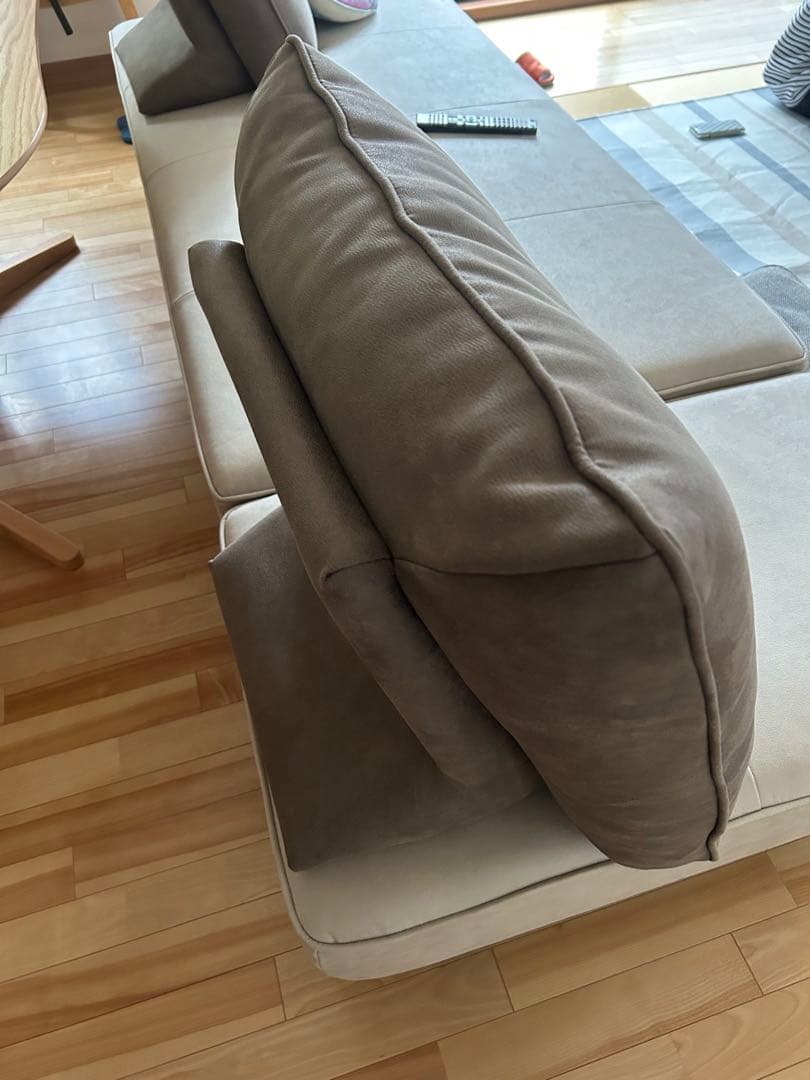 アルフレード 背当てクッション 座椅子 ヨーロピアングレー レザーテックス