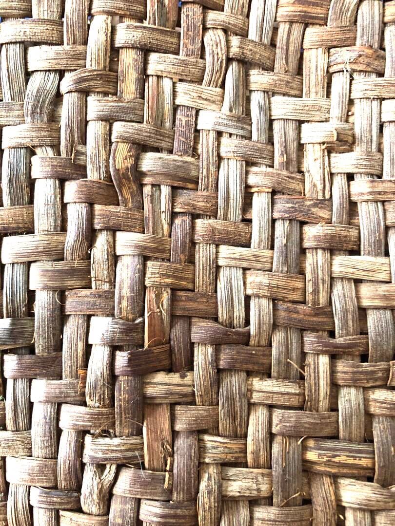 山葡萄 カゴバッグ ハンドバッグ　かご　ヴィンテージ　ダークブラウン　２点セット