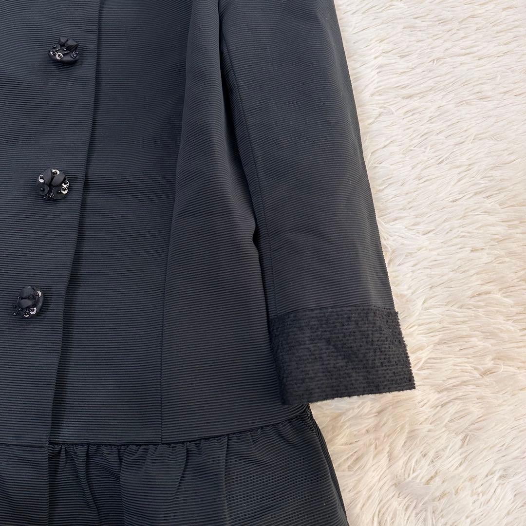 大きいサイズ トゥービーシック Aラインロングコート ビジュー付 オケージョン