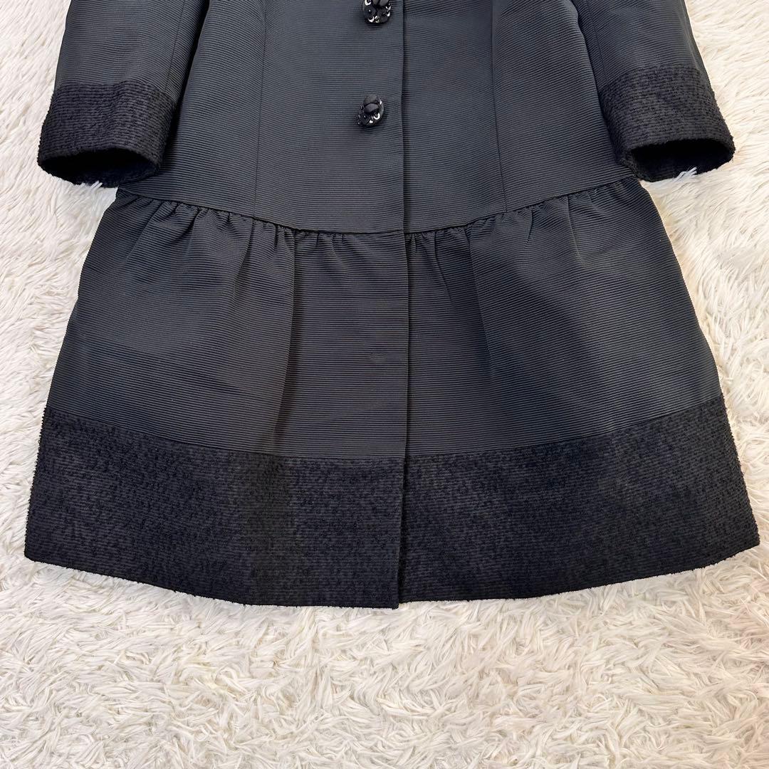 大きいサイズ トゥービーシック Aラインロングコート ビジュー付 オケージョン