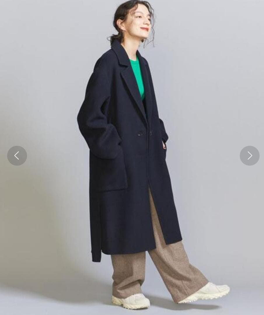 22aw Beauty & Youth テーラード リバーコート M