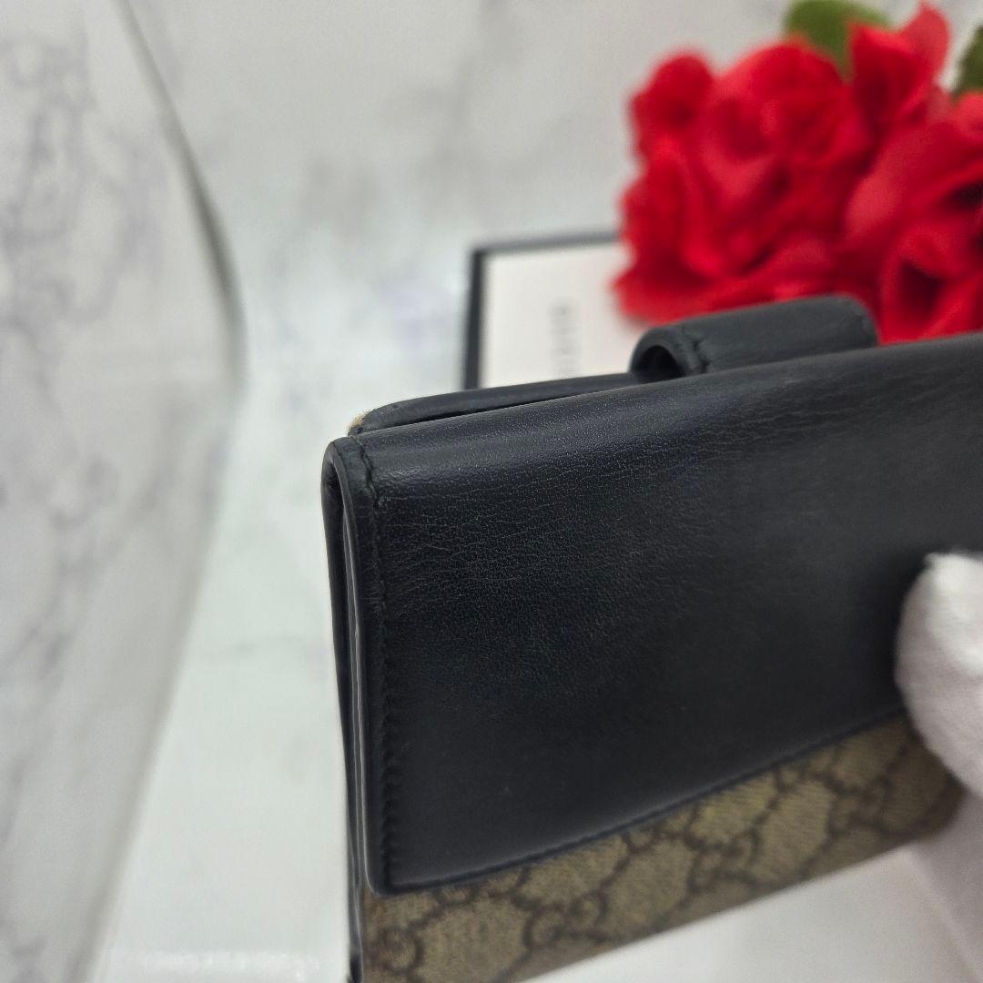 【希少】 GUCCI グッチ 折り財布 財布 GG スプリーム ブラック 黒