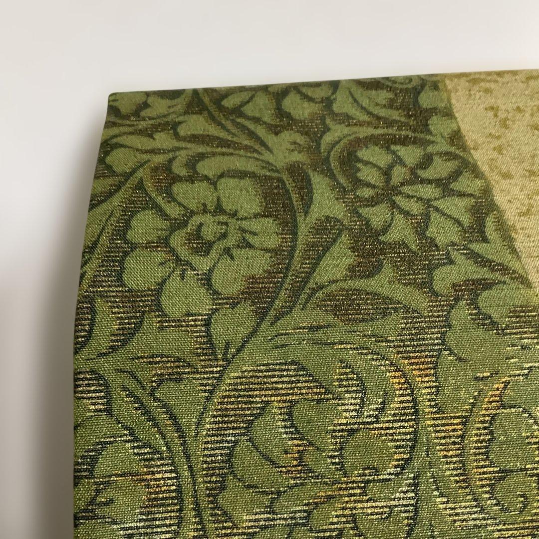 (如月展) No.2724 未使用シリーズ正絹大島紬(都喜ヱ門)袋帯　証紙　美品