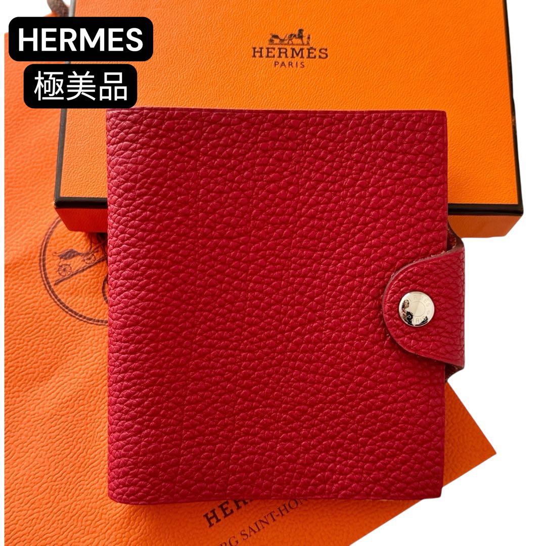 エルメス ノートカバー 手帳カバー　ユリス ミニ　トゴ　レッド　HERMES