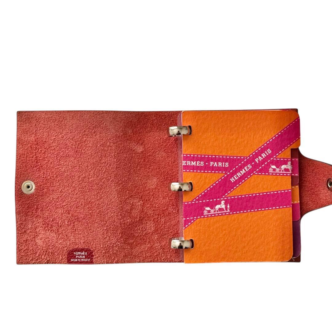 エルメス ノートカバー 手帳カバー　ユリス ミニ　トゴ　レッド　HERMES