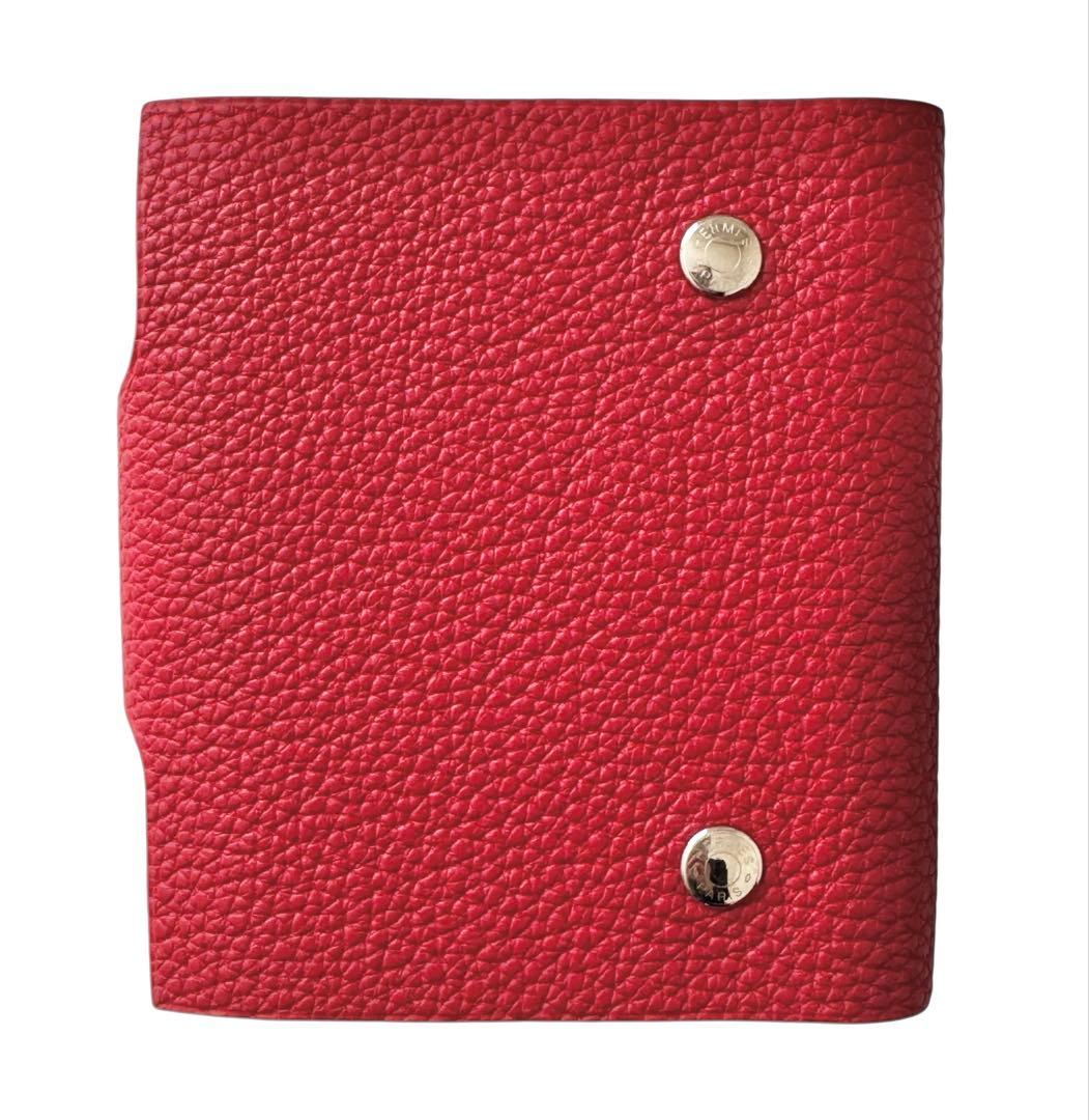 エルメス ノートカバー 手帳カバー　ユリス ミニ　トゴ　レッド　HERMES