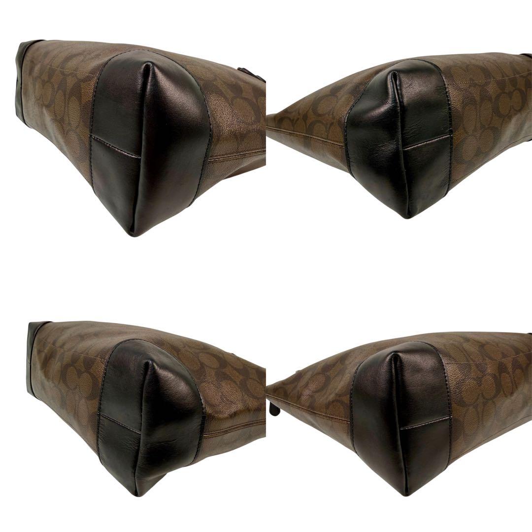 【極美品】COACH コーチ シグネチャー トートバッグ A4可 通勤 ビジネス