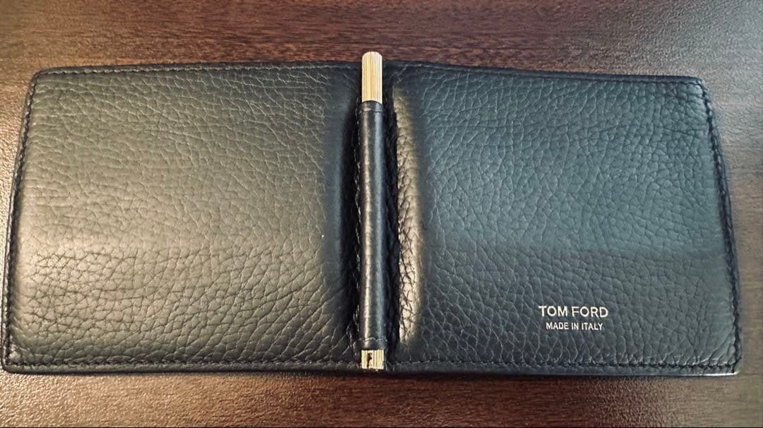 最終TOM FORD トムフォード　カードケース マネークリップ　ブラック　財布