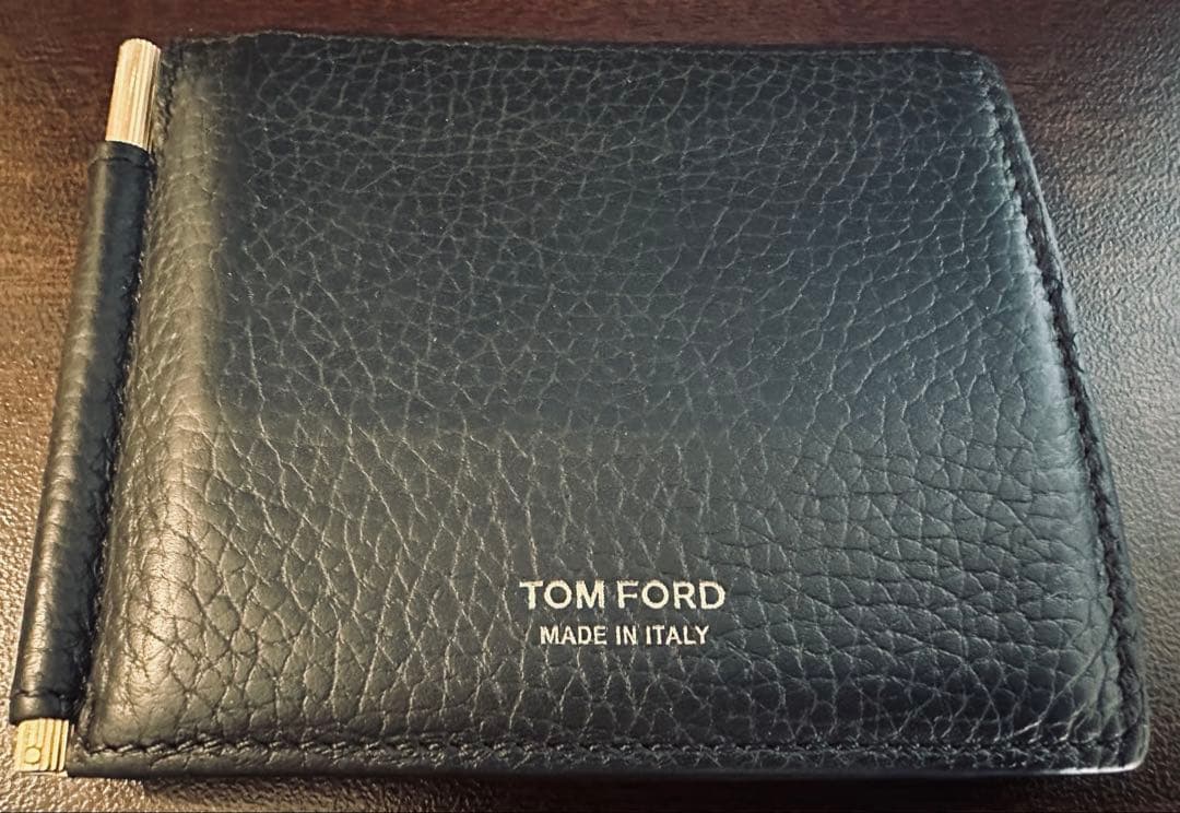 最終TOM FORD トムフォード　カードケース マネークリップ　ブラック　財布