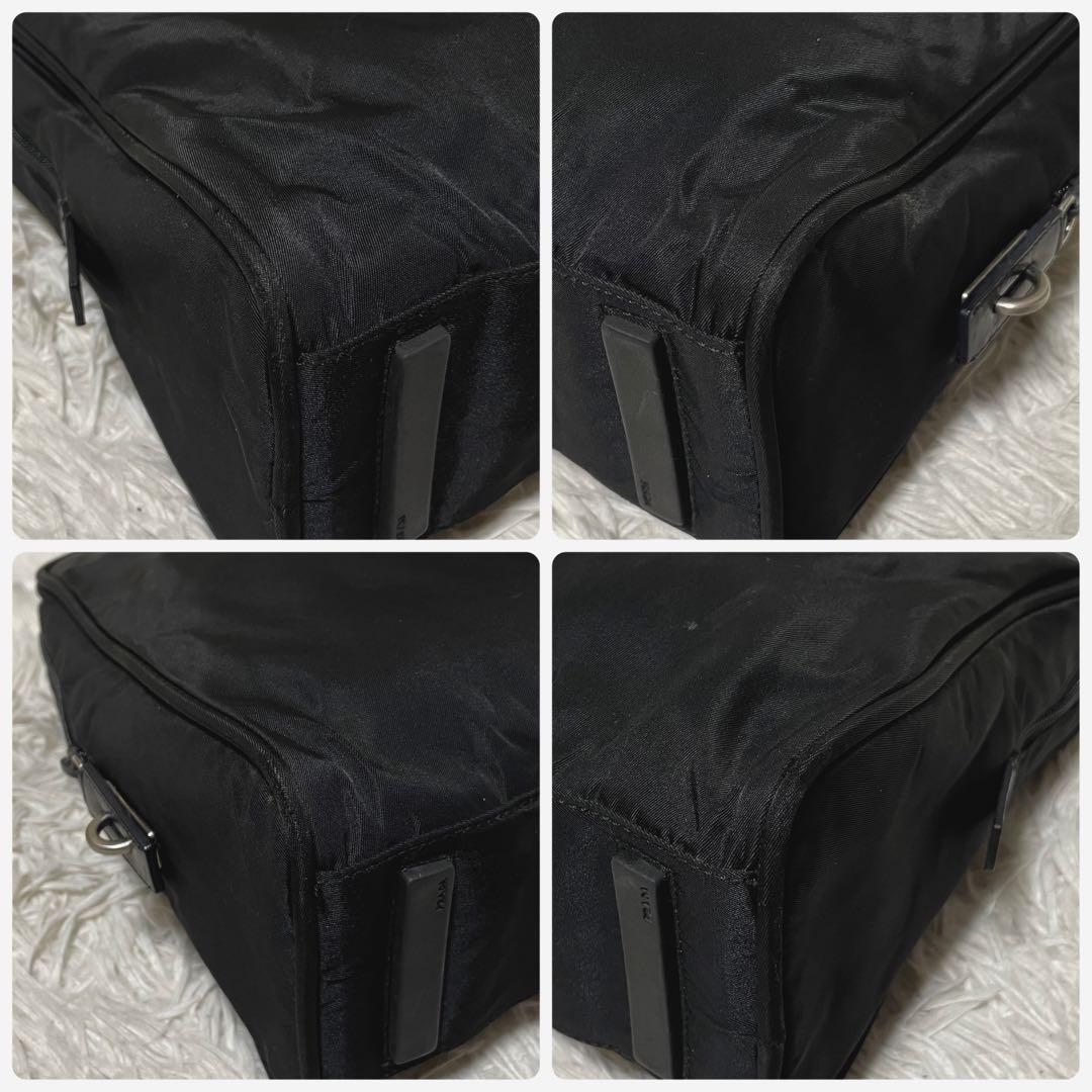 【良品】PRADA プラダ　ミニボストン　トート　ナイロン　ブラック　黒　肩掛け