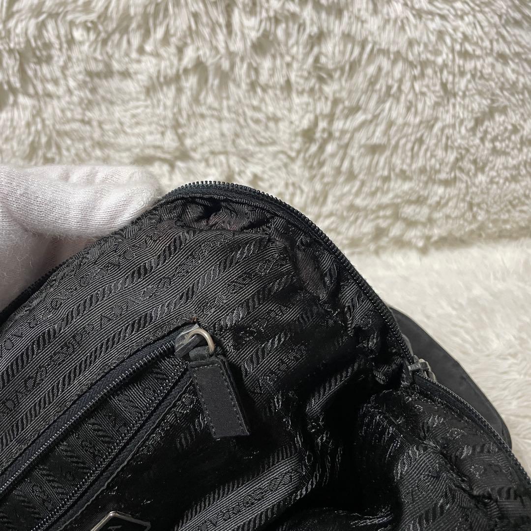 【良品】PRADA プラダ　ミニボストン　トート　ナイロン　ブラック　黒　肩掛け