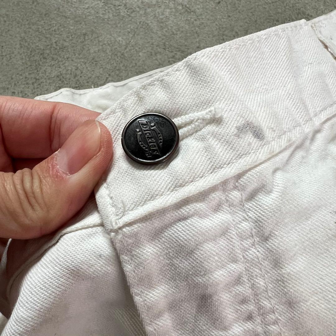 DICKIES ペンキ グランジ ホワイト ペインターパンツ W36