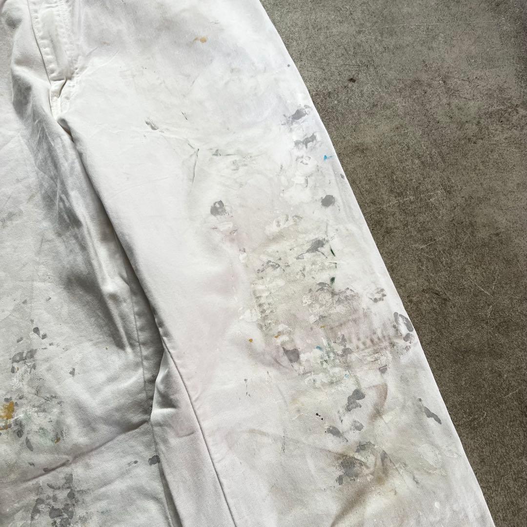 DICKIES ペンキ グランジ ホワイト ペインターパンツ W36