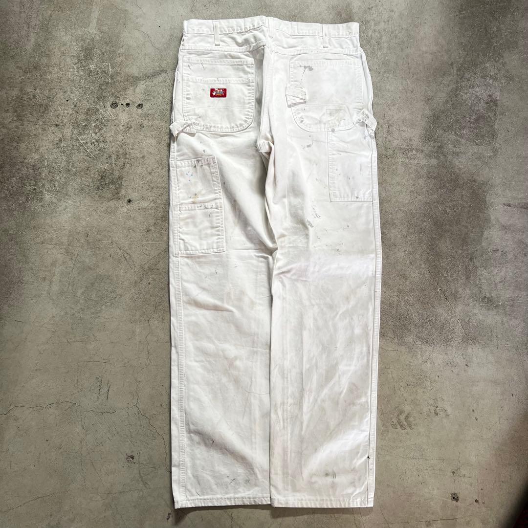 DICKIES ペンキ グランジ ホワイト ペインターパンツ W36