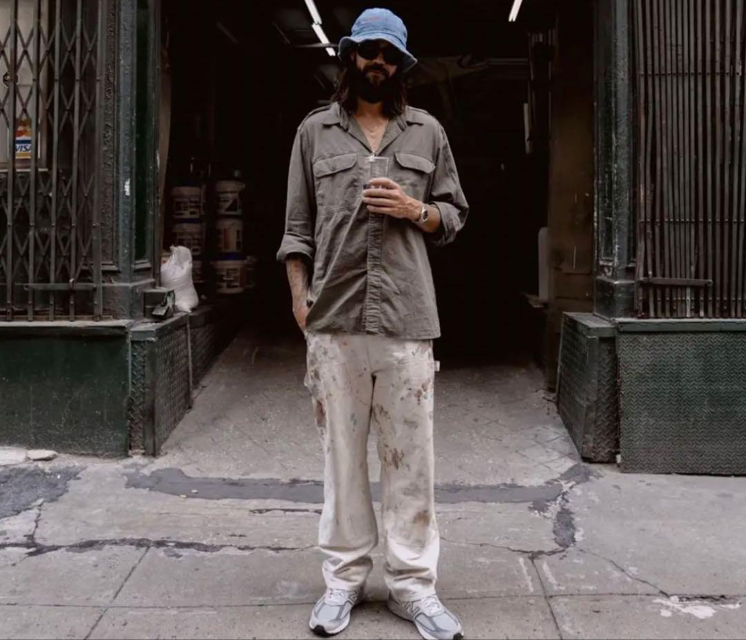 DICKIES ペンキ グランジ ホワイト ペインターパンツ W36