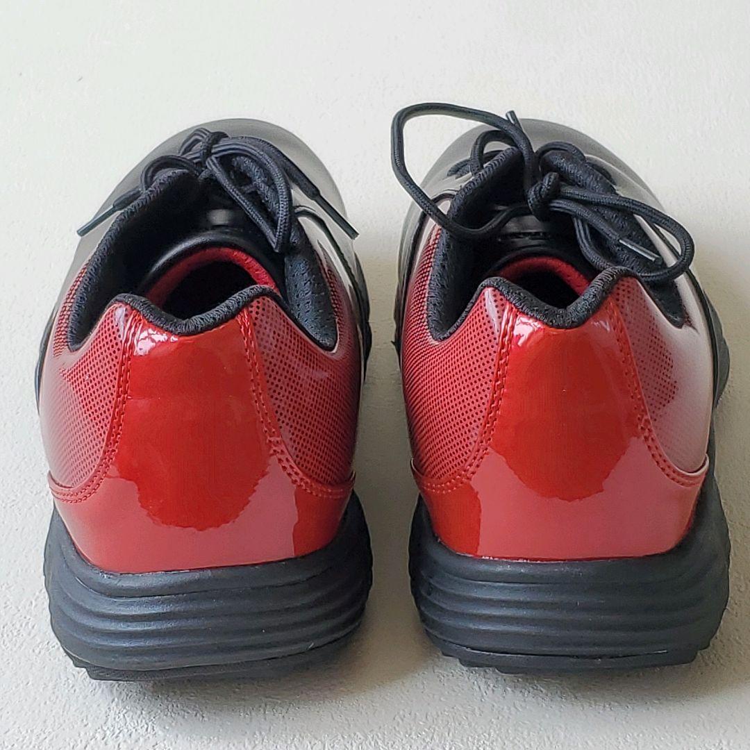 THE STORE UK15 33cm ゴルフシューズ 黒/赤 合成皮革