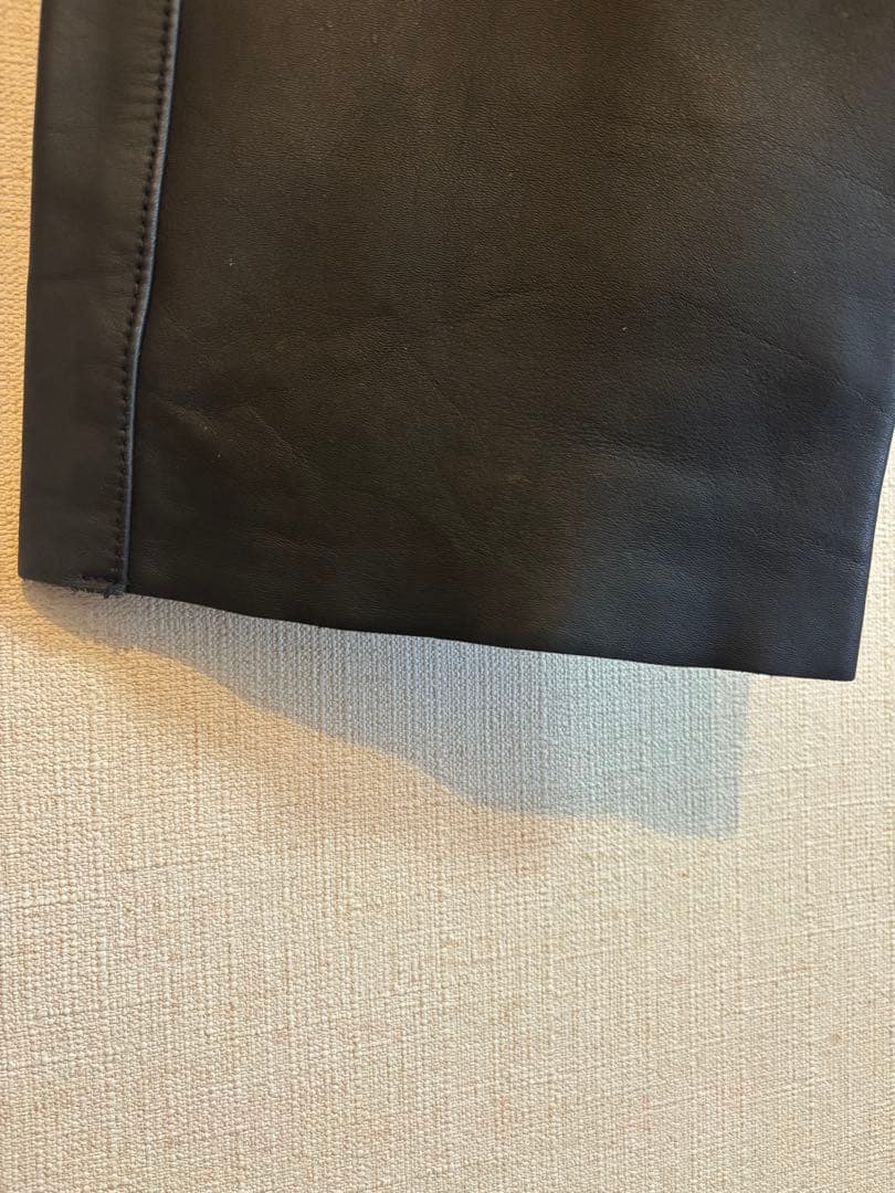 【値下げ】カドヤ KADOYA レザーパンツ カウレザー 牛革 本革 黒 31