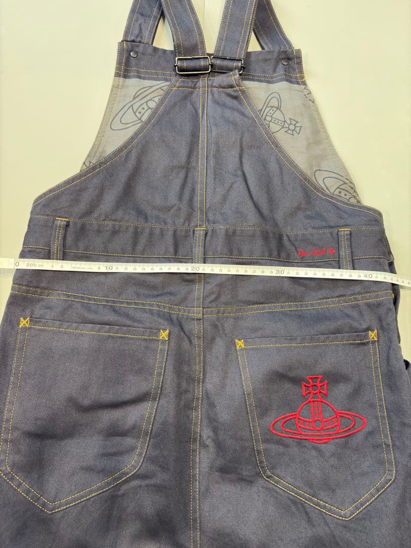 値下げ交渉OK‼︎ vivienne デニム サロペット オーブ刺繍付き