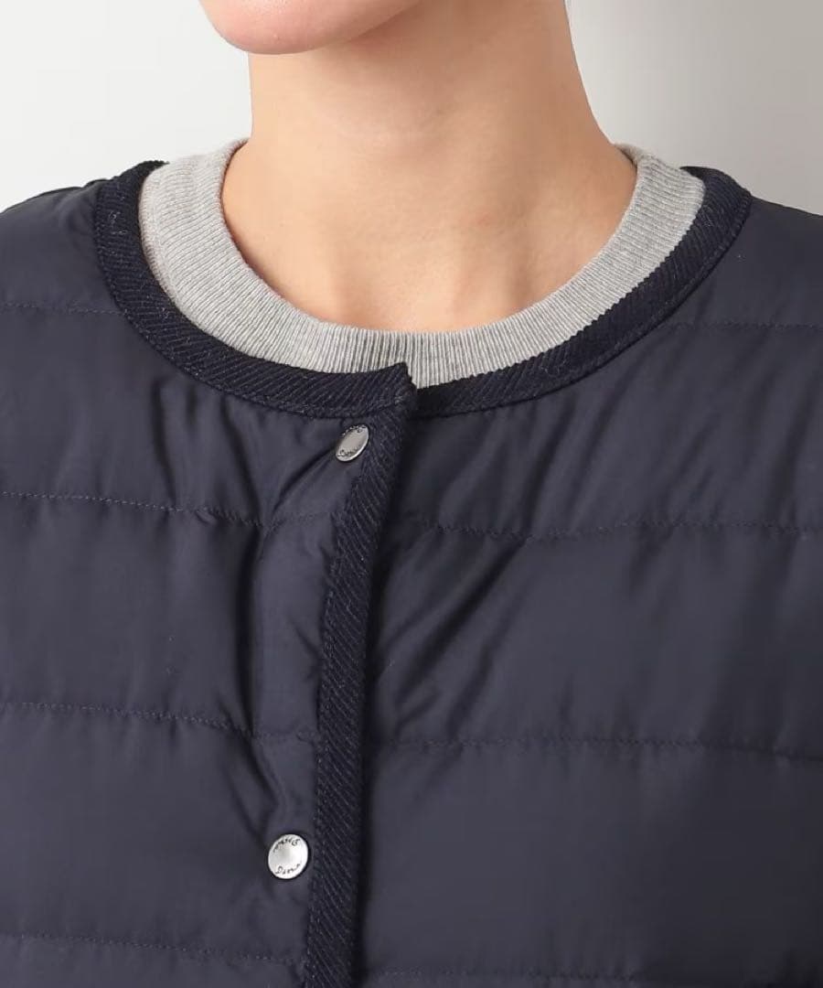 Dessin 【撥水・2WAY】ミュラーダウンコートロング丈（ネイビー）