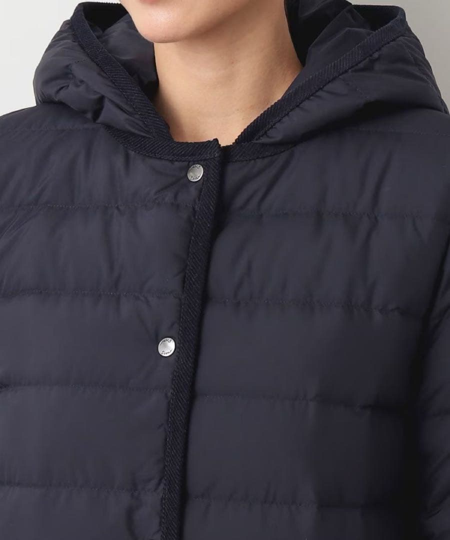 Dessin 【撥水・2WAY】ミュラーダウンコートロング丈（ネイビー）