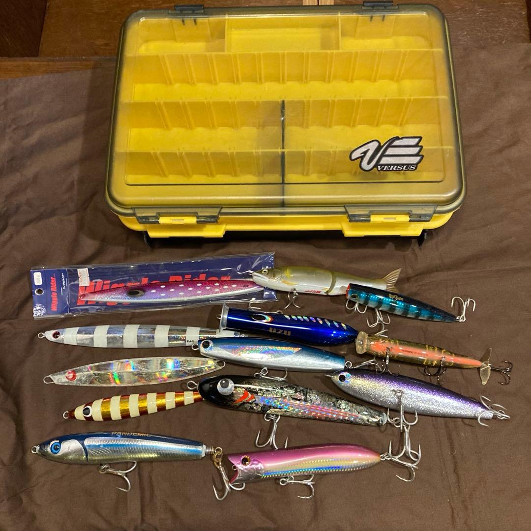 とにかく釣れる大物(青物等)用一軍ルアー メタルジグ 13個セット ケース付き