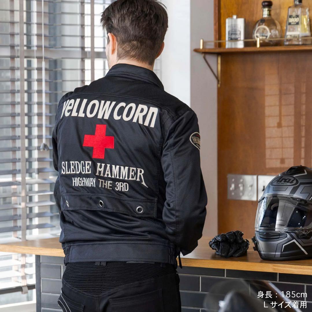イエローコーンメッシュジャケット ブラック/３LDWサイズ YB-5100BKL