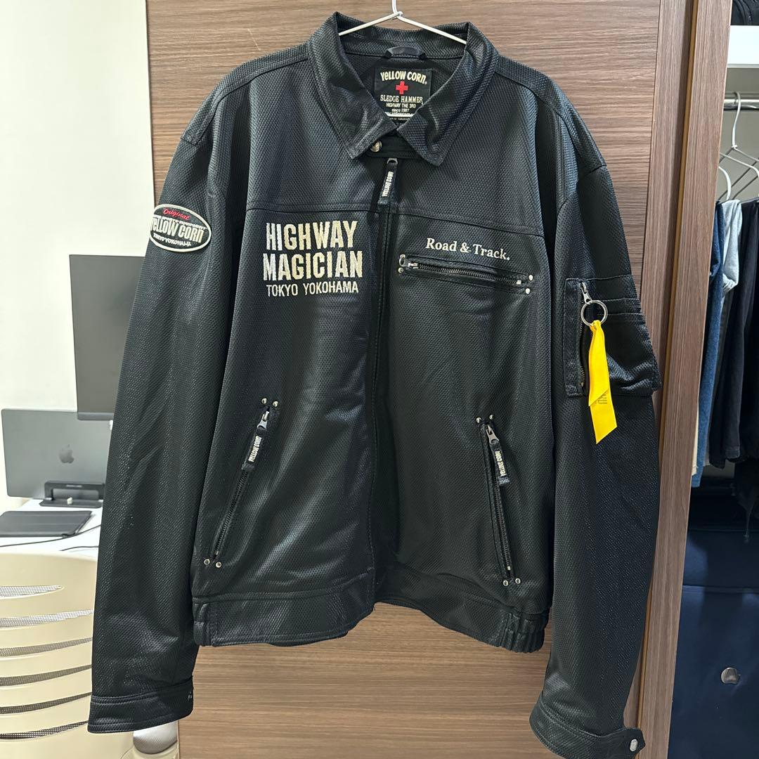 イエローコーンメッシュジャケット ブラック/３LDWサイズ YB-5100BKL