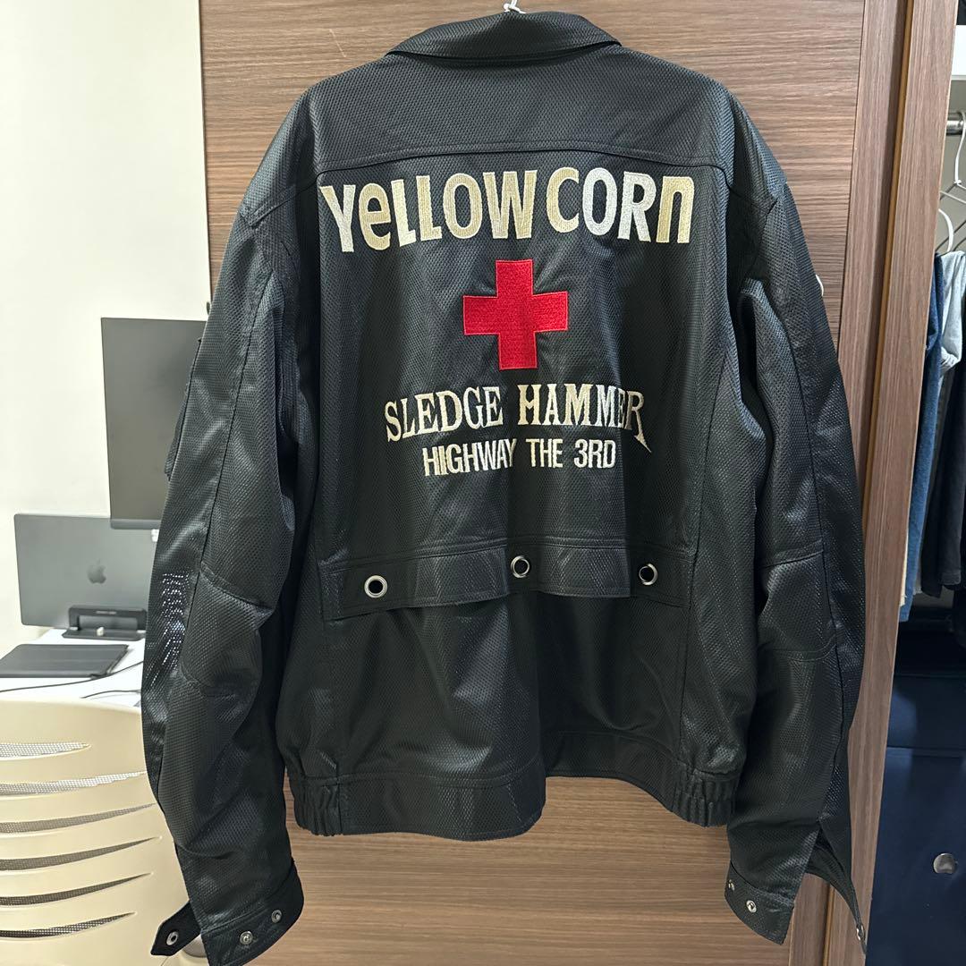 イエローコーンメッシュジャケット ブラック/３LDWサイズ YB-5100BKL