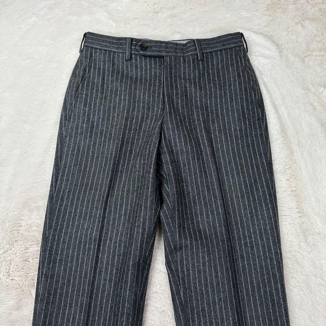 美品✨ニューヨーカー 3ピース スーツ チョークストライプ グレー YA5 高級