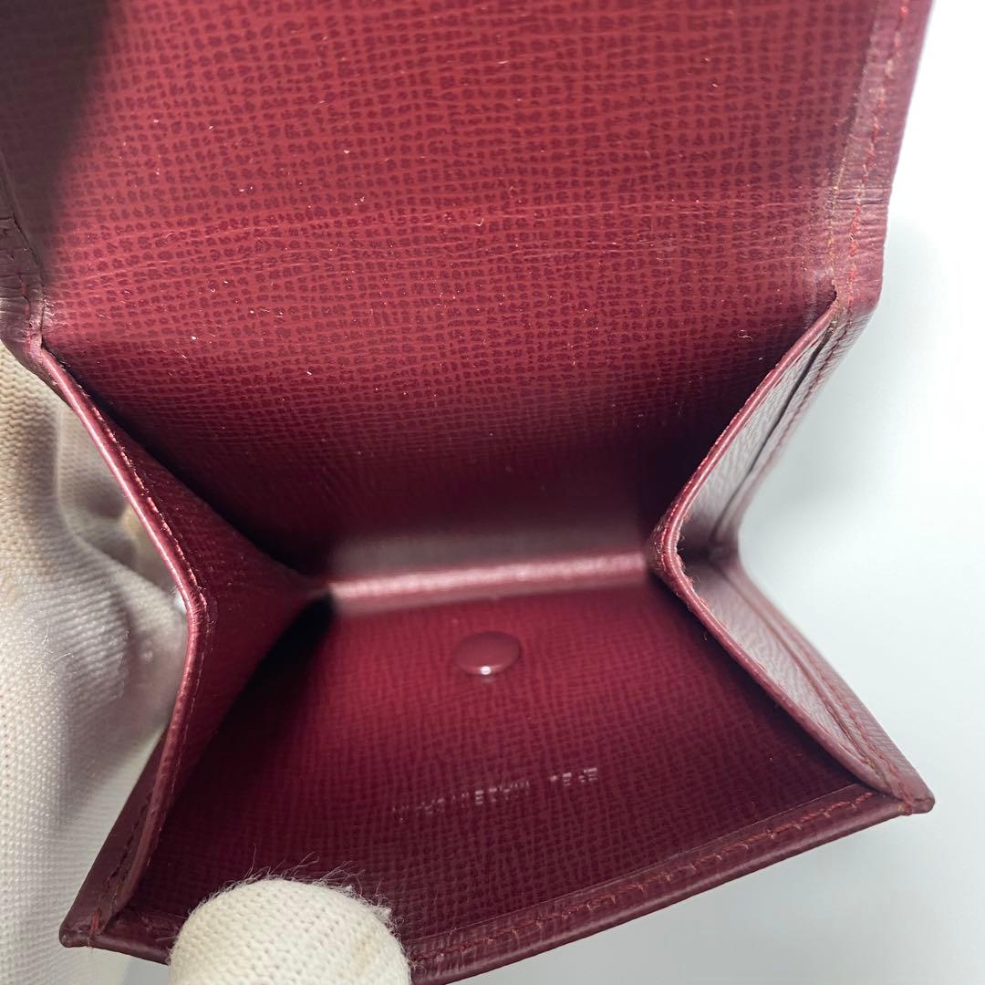 新品、未使用　Cartier ケース　バーガンディ　ゴールド金具