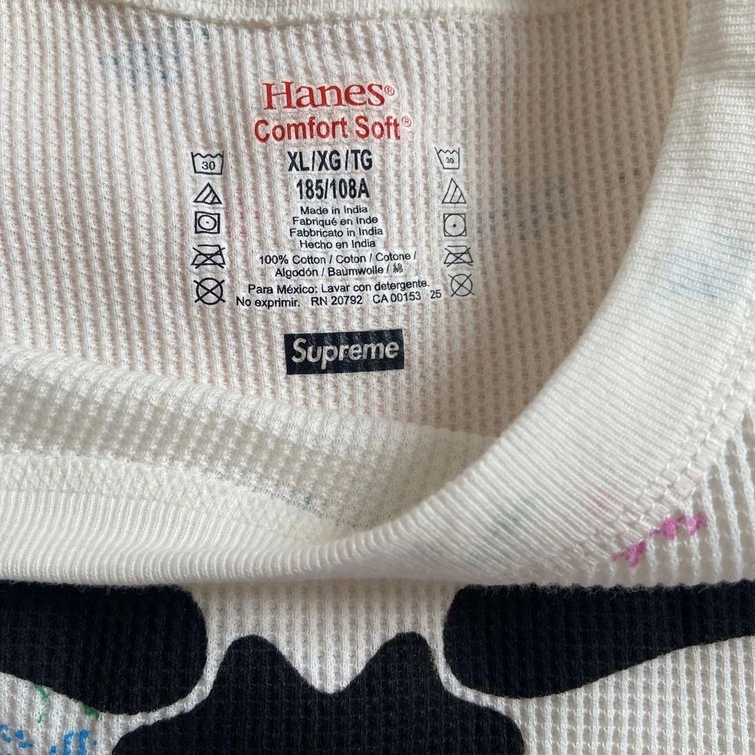 supreme Hanes Bones Thermal フラワー　骨サーマル