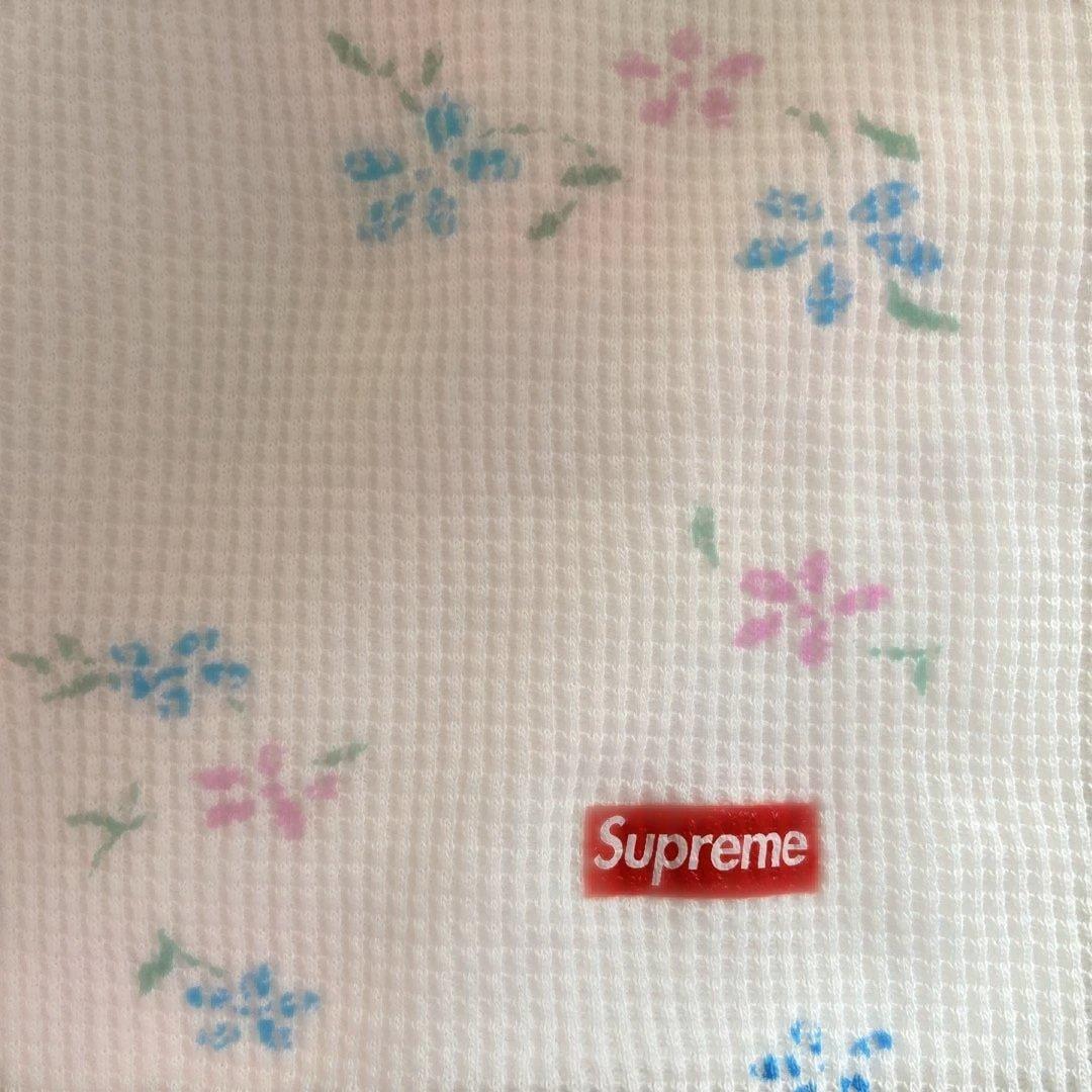 supreme Hanes Bones Thermal フラワー　骨サーマル