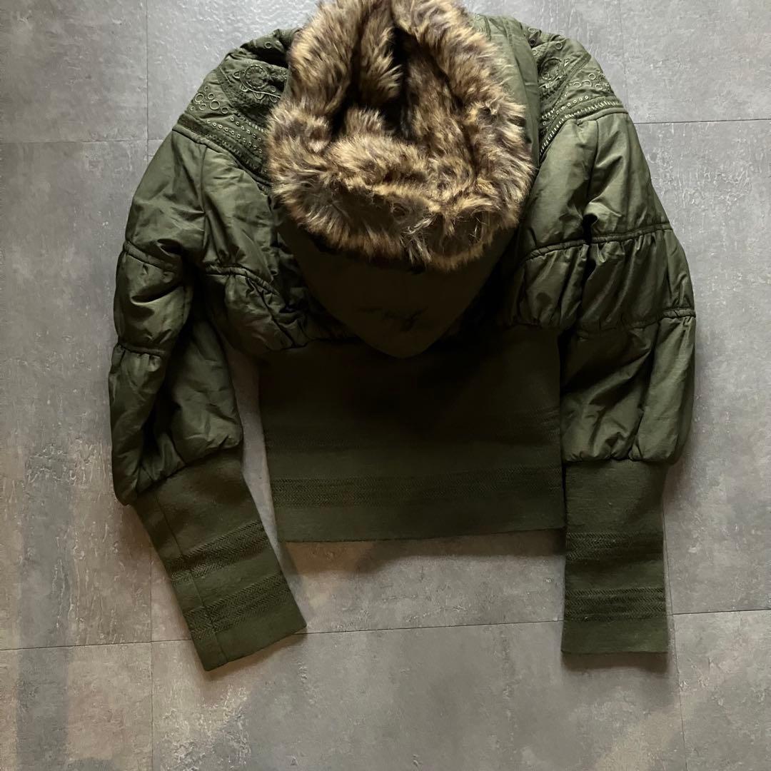 DIESEL ディーゼル 00s Y2K ファージャケット レディースXS 短丈