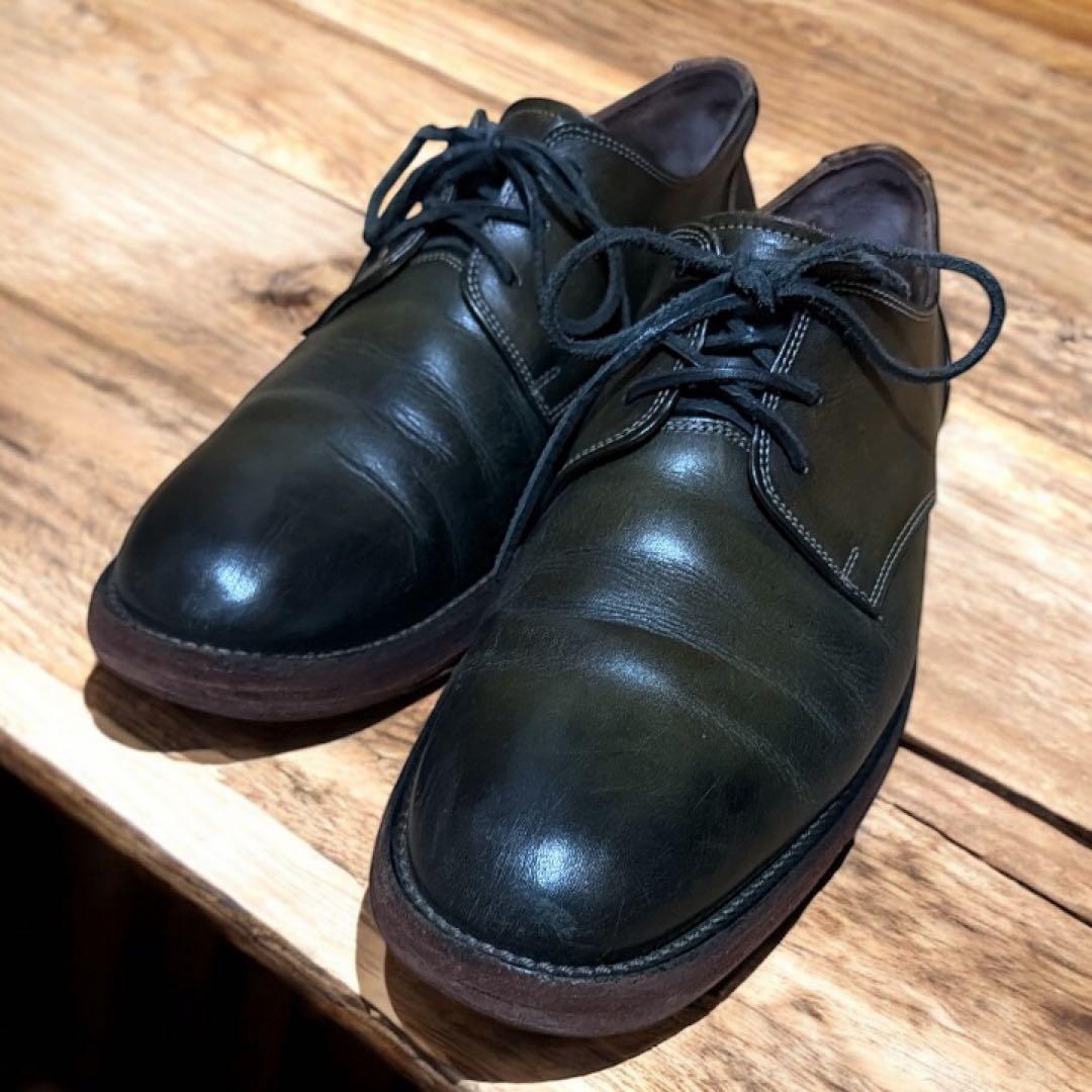 MOTO W外羽根 Plain Toe Oxford 1632 グリーン