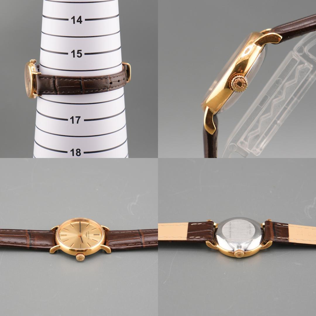 稼働 LONGINES ラウンド ゴールド 腕時計 新品電池 新品ベルト 手巻き