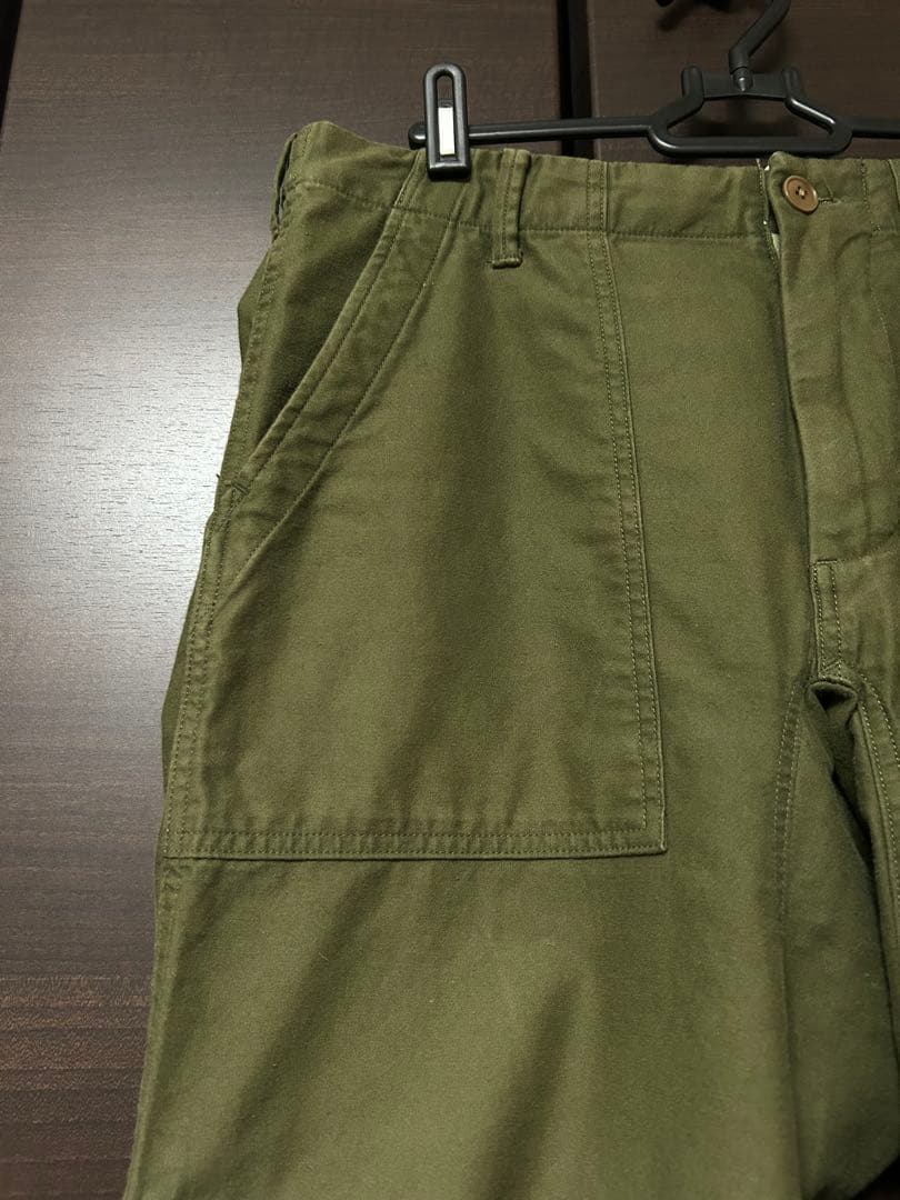 YAECA LIKE WEARオリーブグリーン ベイカーパンツ サイズ２