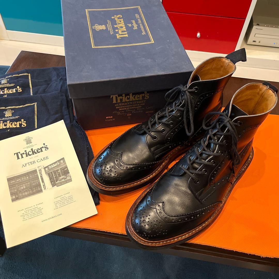 Tricker's 2508 カントリーブーツ UK8.0 ブラック