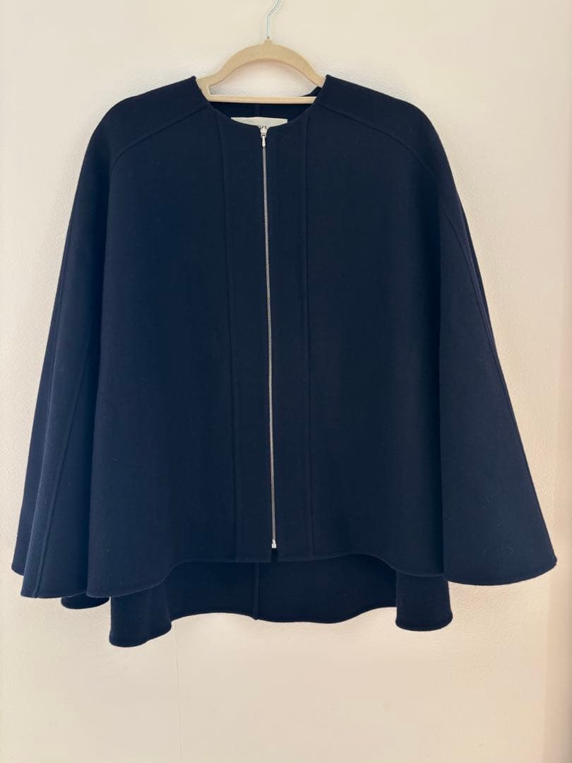 ⑤CYCLAS ネイビー ケープジャケット サイズ36 美品