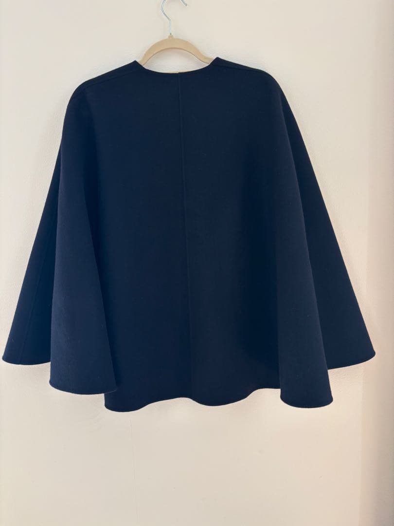 ⑤CYCLAS ネイビー ケープジャケット サイズ36 美品