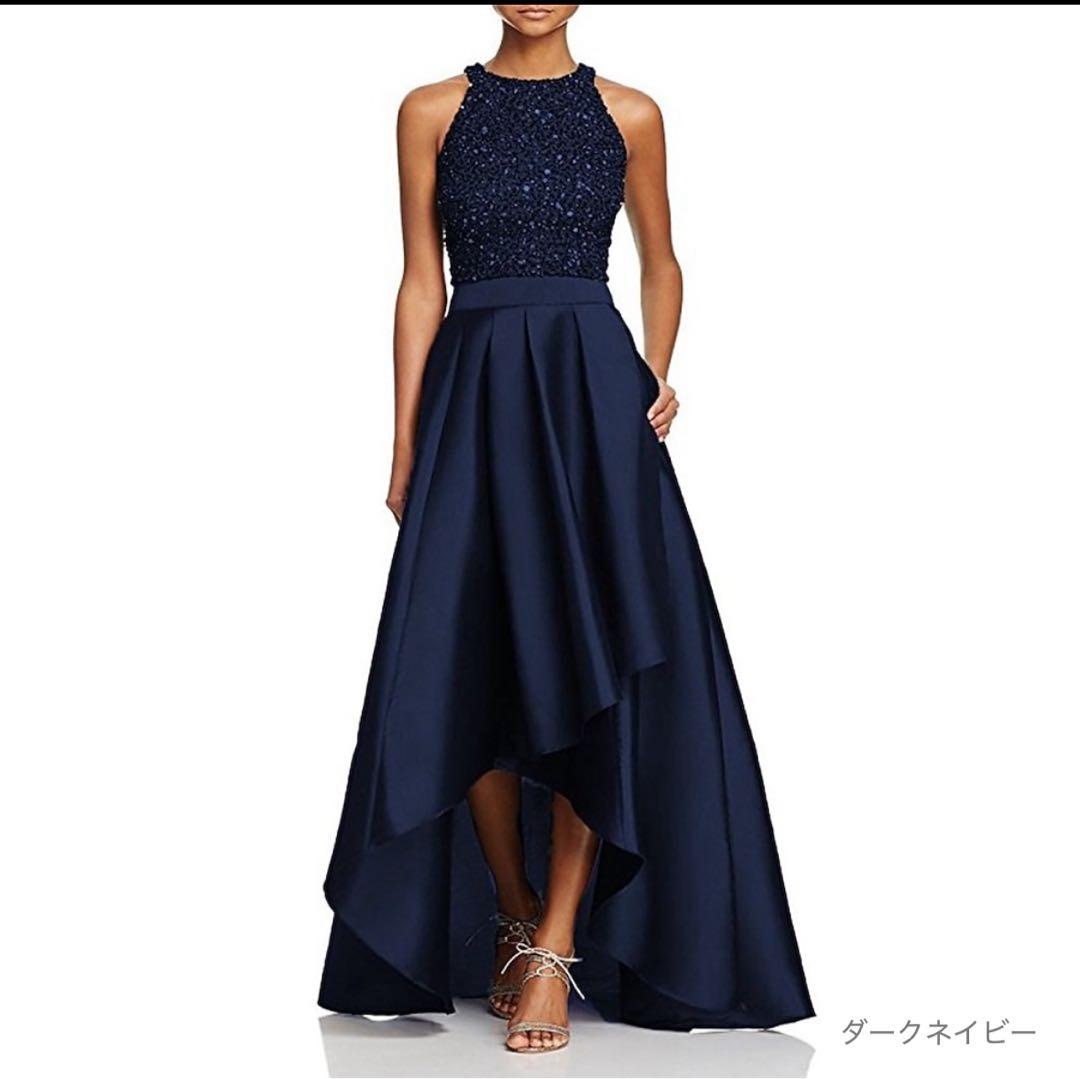 パーティードレス ネイビー ホルダーネック