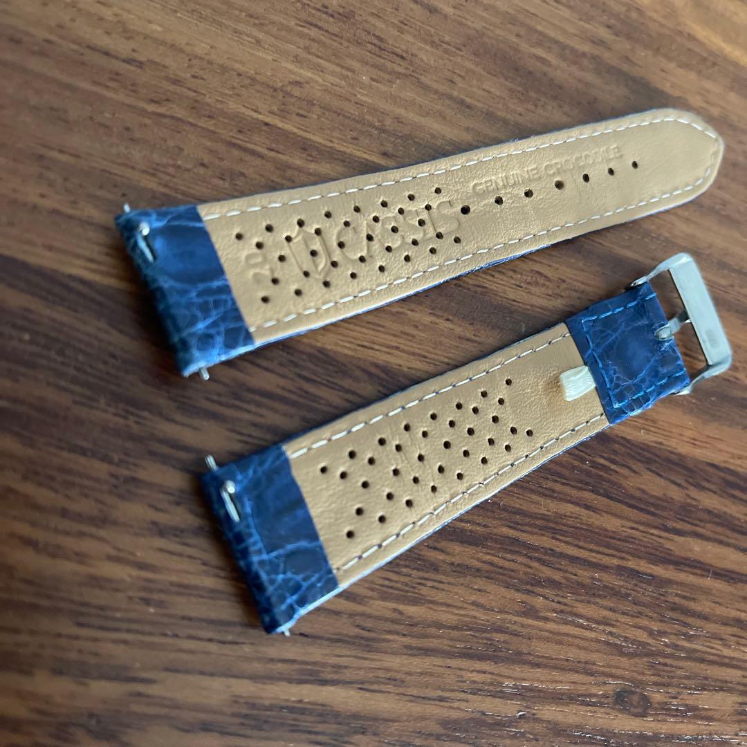 半額以下　20mmクロコダイル時計ベルトCASSISカシス