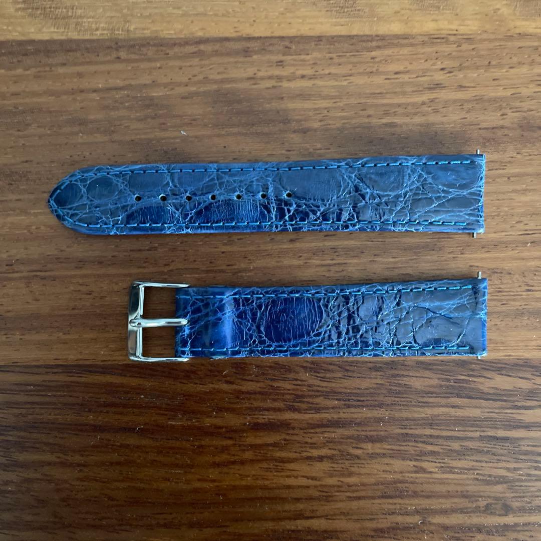 半額以下　20mmクロコダイル時計ベルトCASSISカシス
