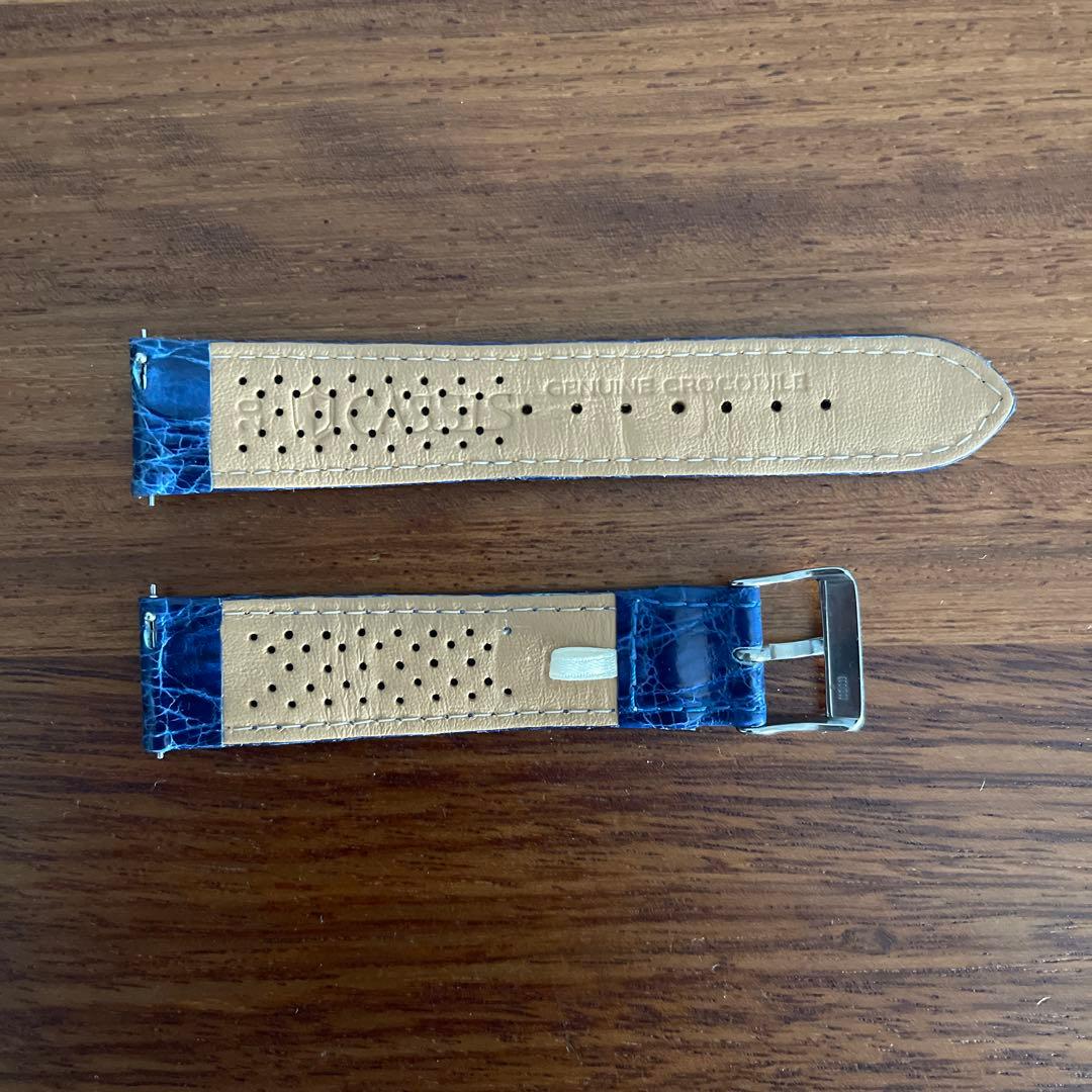 半額以下　20mmクロコダイル時計ベルトCASSISカシス