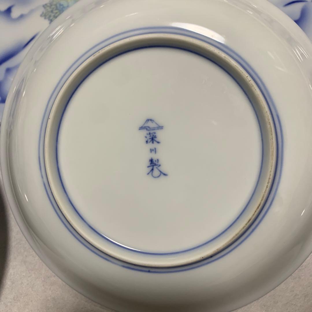 有田焼　宮内庁御用達　深川製磁　牡丹金ミル 中皿　14枚