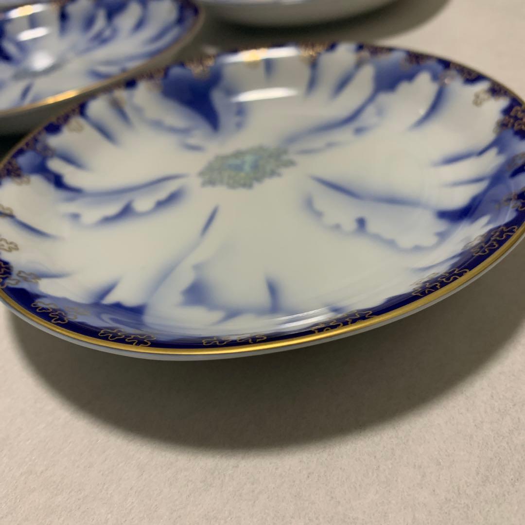 有田焼　宮内庁御用達　深川製磁　牡丹金ミル 中皿　14枚