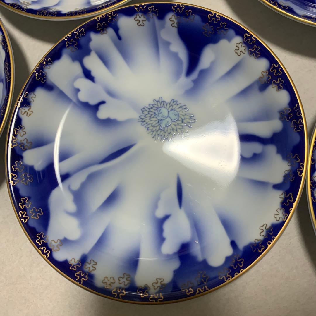 有田焼　宮内庁御用達　深川製磁　牡丹金ミル 中皿　14枚