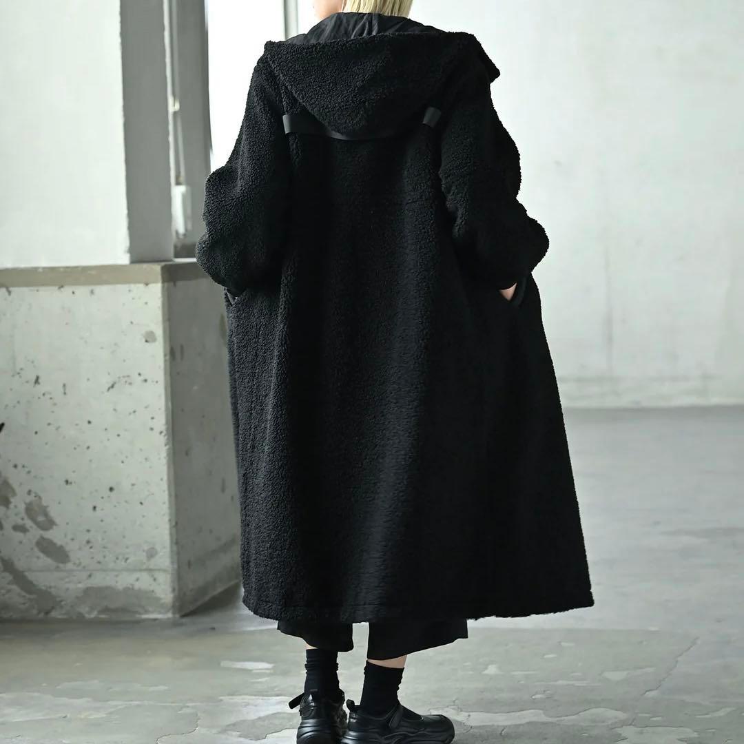 新品 funda mine 4WAY ボア ロング コート リバーシブル フード