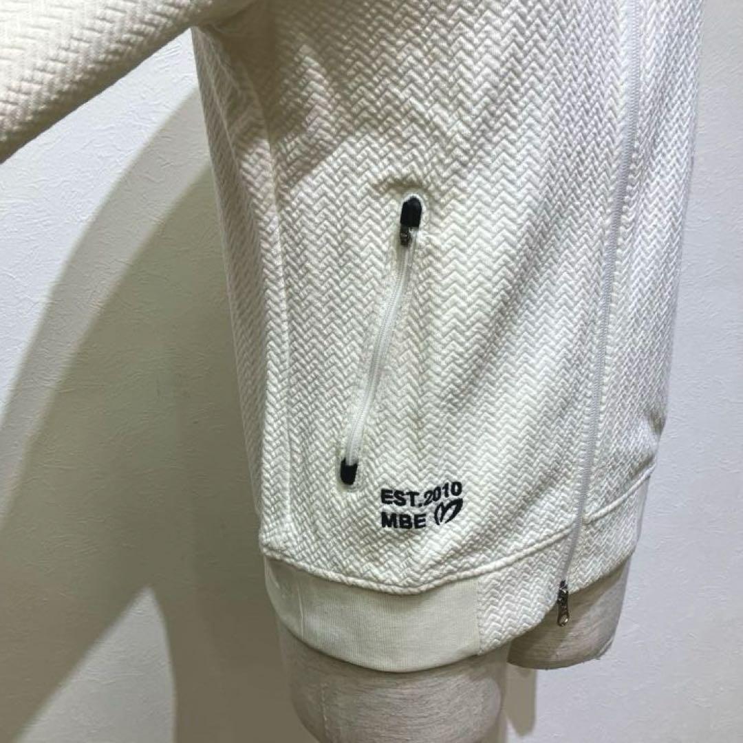 MASTER BUNNY EDITION ホワイト　長袖ジップアップジャケット